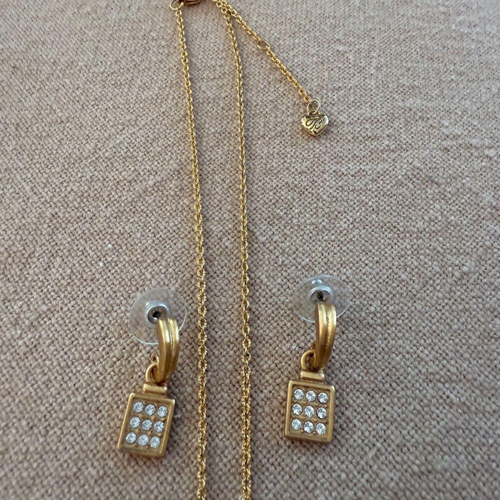 Brighton Gold and Silver Earrings and necklace
